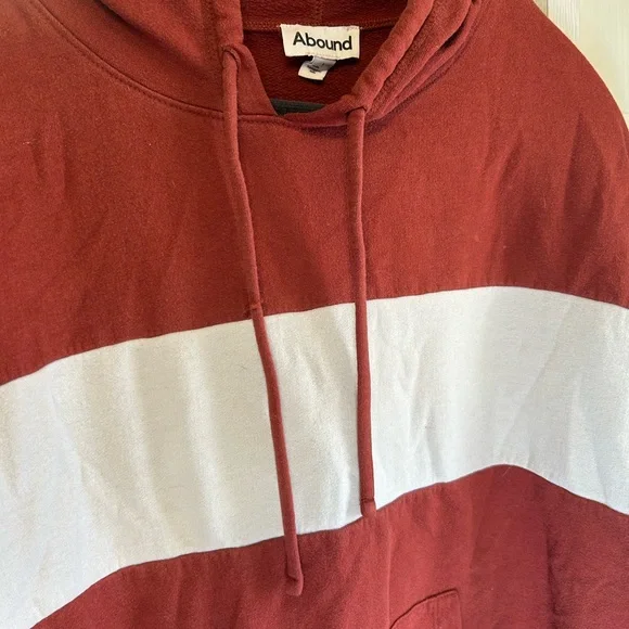 Abound Women’s Rust Red and White Hoodie - Picture 3 of 4